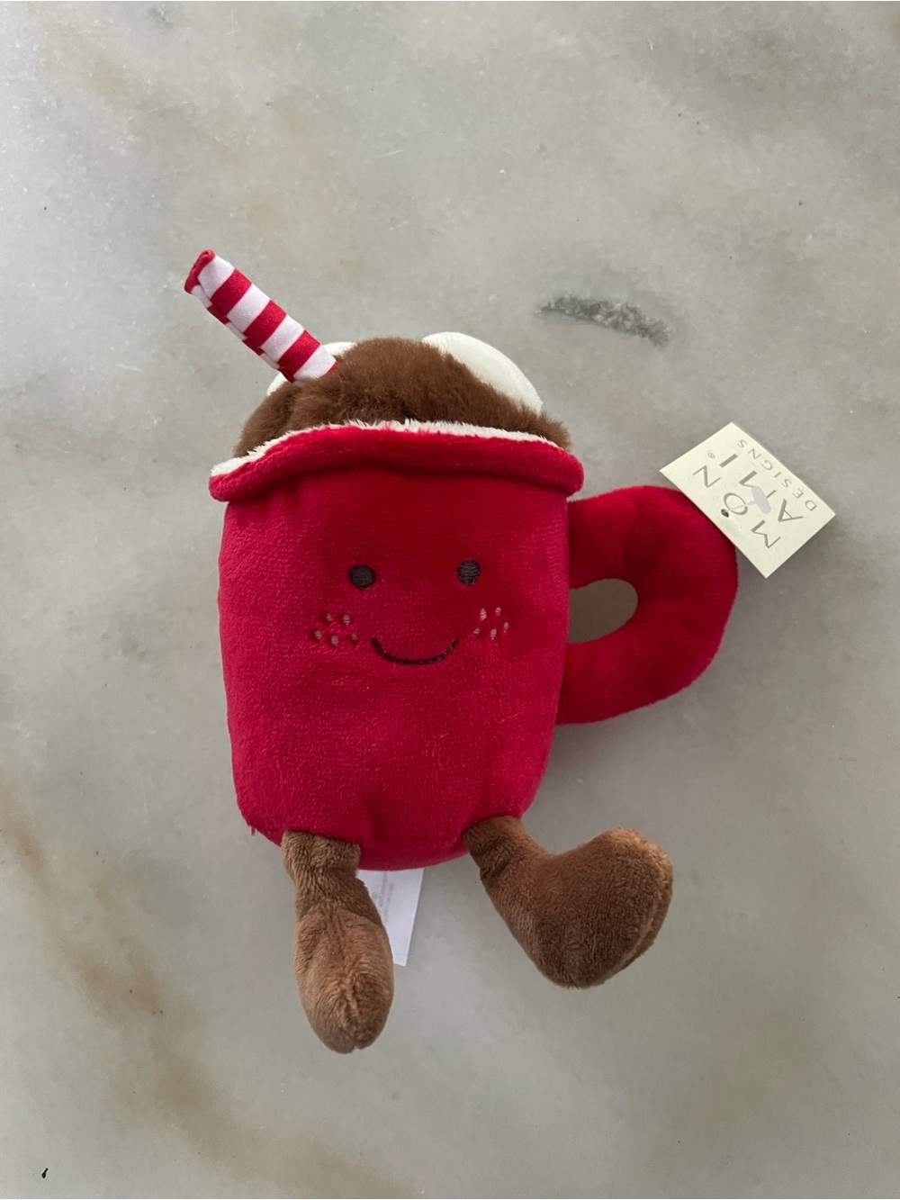 NWT Red Hot Cocoa Plush Toy - Kids Soft Cup with Straw
